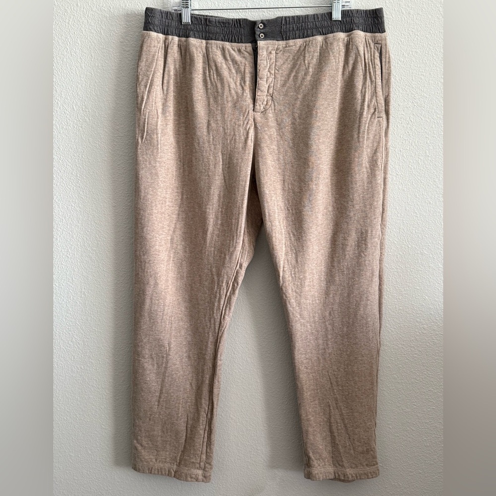 Carbon2Cobalt Lounge Jogger Pants Beige Gray Size L - Picture 1 of 7